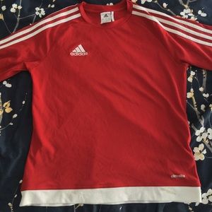 Red adidas sports top